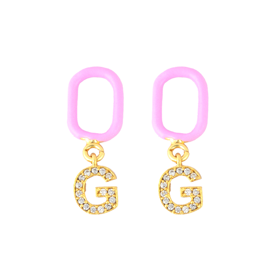 G Enamel Earring