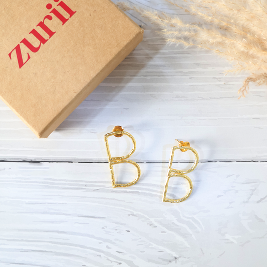 B Alphabet Earring