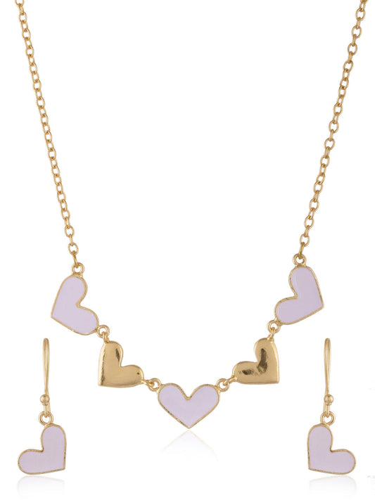 Heart Enamel Neck set
