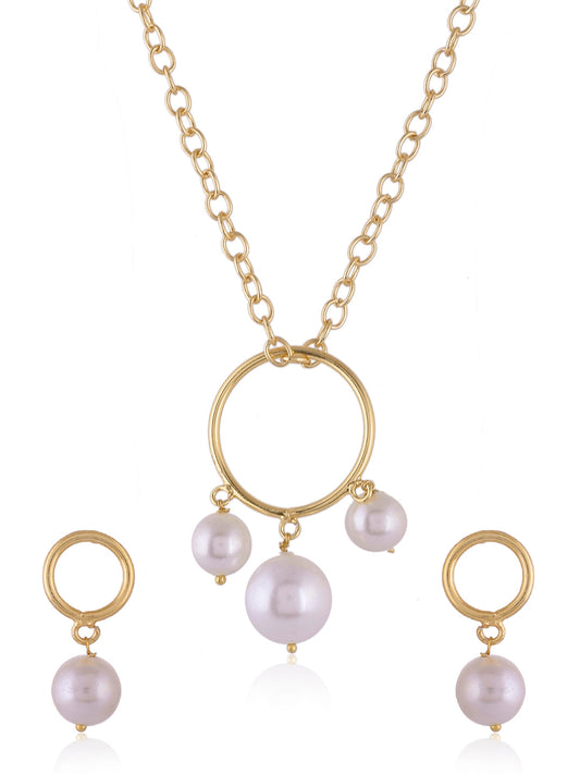 Round Simple Pearl Neckset