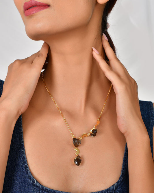 Moon & Stone Connection Necklace - Zuriijewels