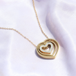 CZ HEART IN HEART NECKLACE