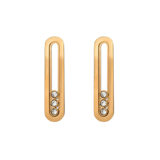 OVAL DANCING CZ STUDS