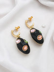 HANGING OVAL MULTICOLOR EARRINGS
