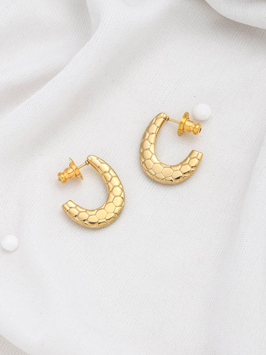 SNAKE PRINT HALF ROUND STUDS