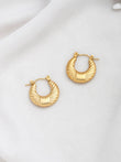 SOLID ROUND TWIN TEXTURED HOOPS