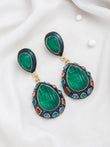 EMERALD GREEN MULTICOLOR EARRINGS