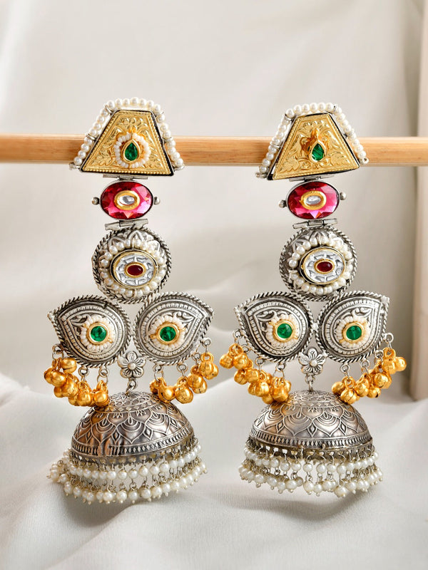 Amogh Jhumki Kundan Earrings